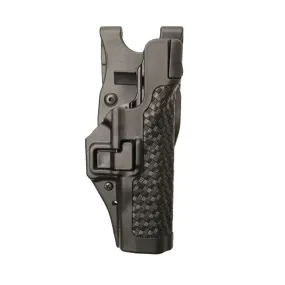 44H100BW-R FUNDA DERECHA SERPA GRABADA NIVEL 3 MARCA BLACKHAWK PARA GLOCK 17