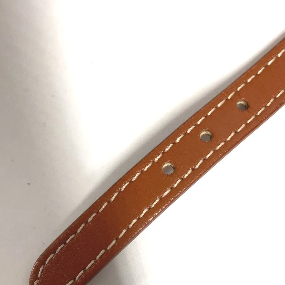 CELINE bracelet 460SF3BCF leather Brown Triomphe Les Cuirs Double Bracelet Women C1 Used Authentic