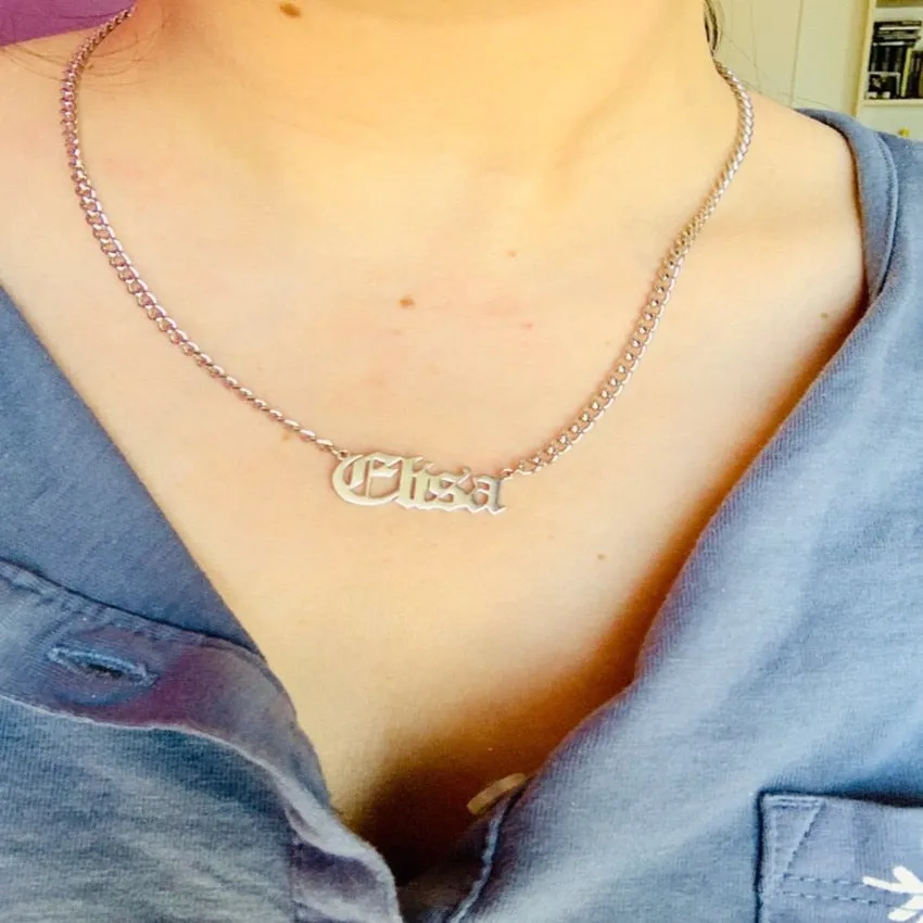 Custom Curb Chain Name Necklace