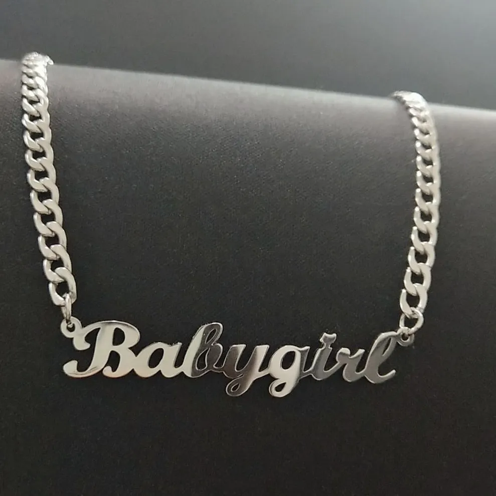 Custom Curb Chain Name Necklace