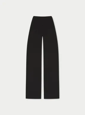 EMBLEM SOFT TOUCH YOGA PANTS - BLACK