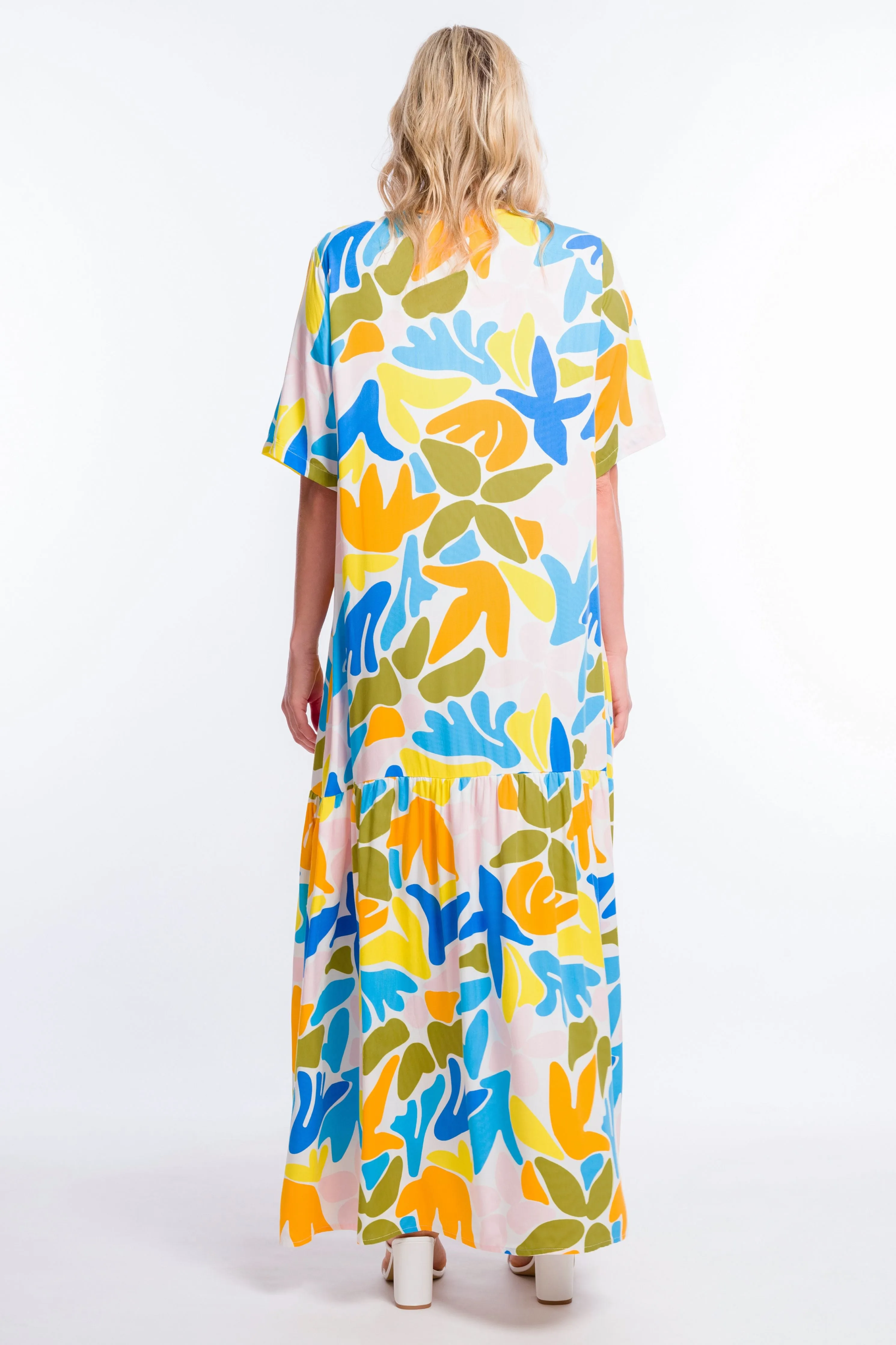 FINAL SALE Peak Maxi Dress in Crested Sunburst