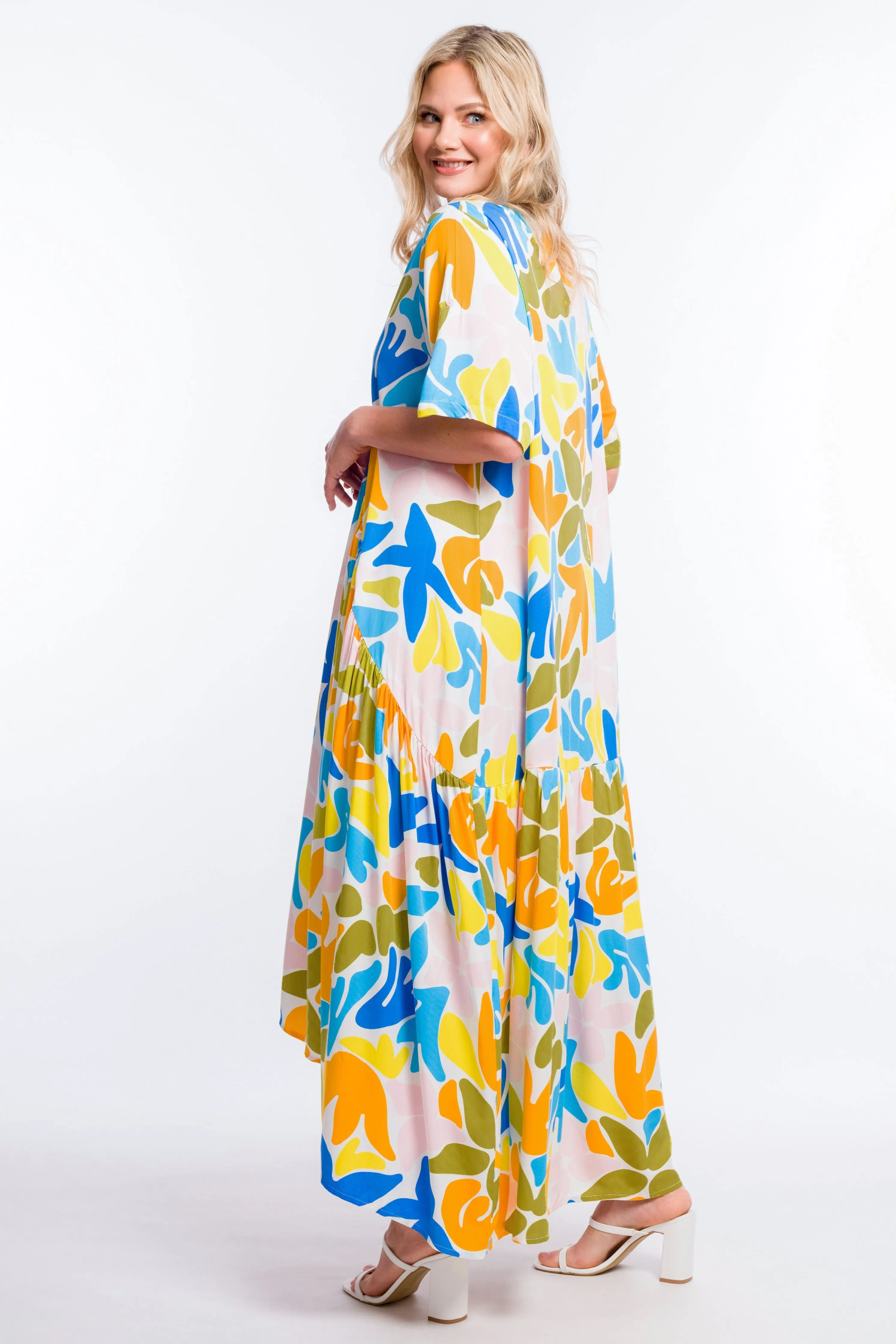 FINAL SALE Peak Maxi Dress in Crested Sunburst