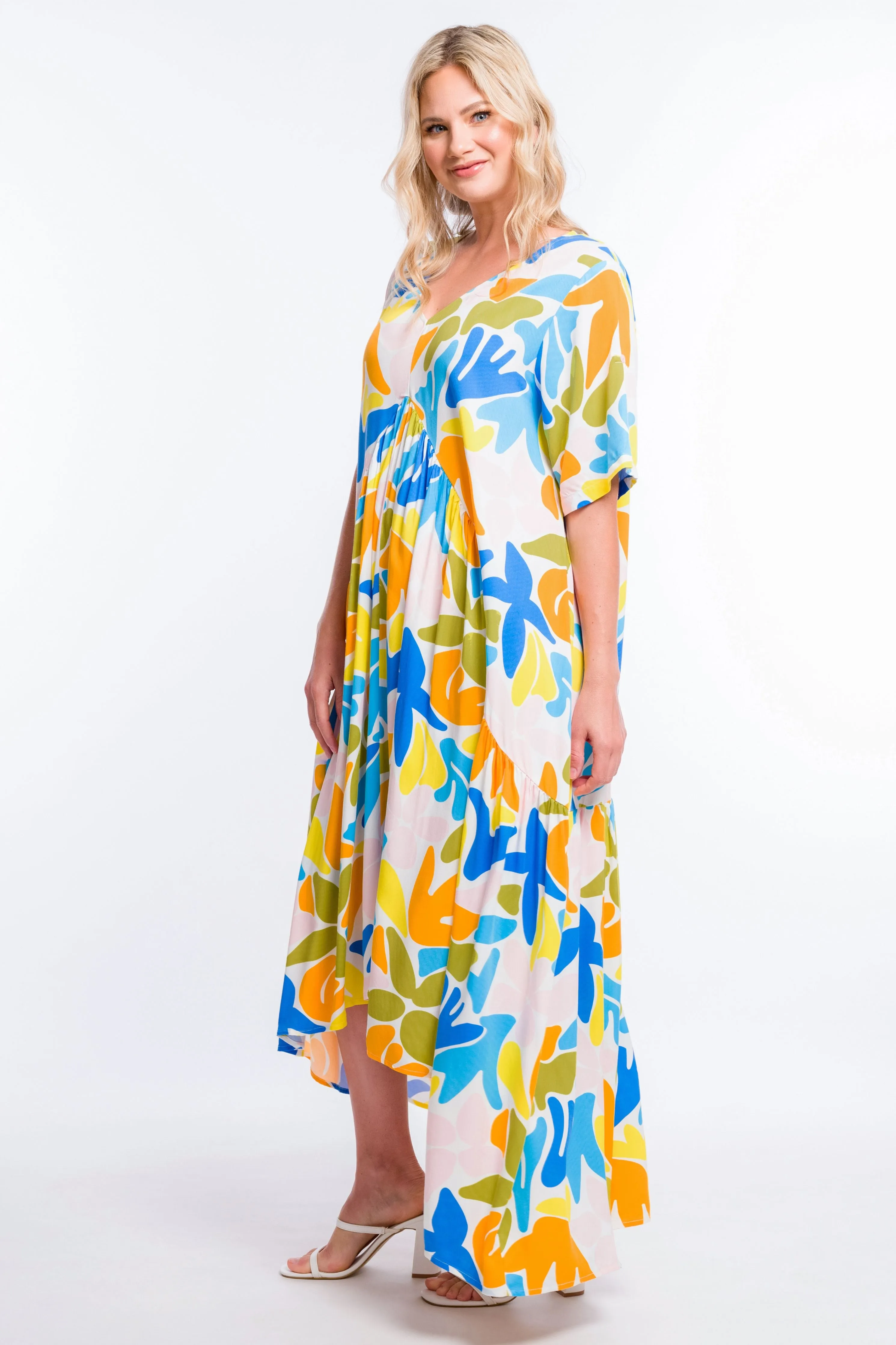 FINAL SALE Peak Maxi Dress in Crested Sunburst