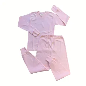 French Vintage 1970's Pink Pyjama Set /  5-6Y