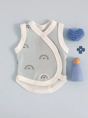 NICU Baby Incubator Vest, Blue Rainbows