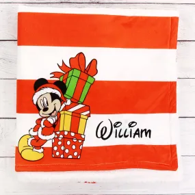 Personalized Disney Baby Holiday Blanket - Mickey Mouse