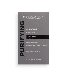 Revolution Skincare - Tiras limpiadoras de poros Charcoal