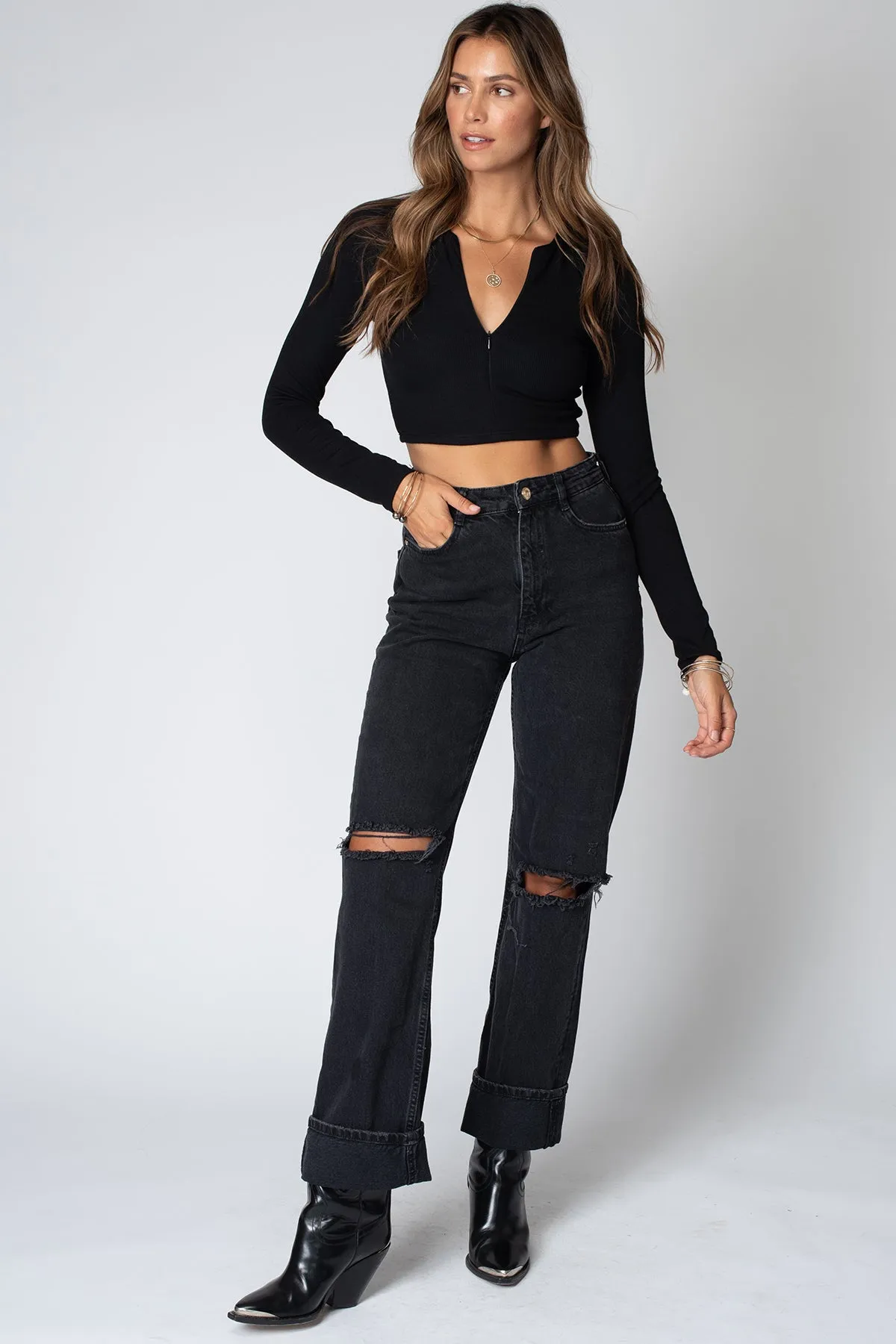 THE ZIP UP CROP