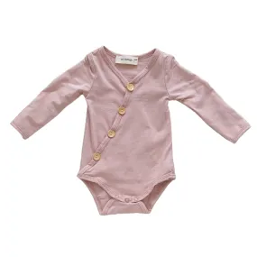 Two Darlings Rose Bamboo Long Sleeve Bodysuit